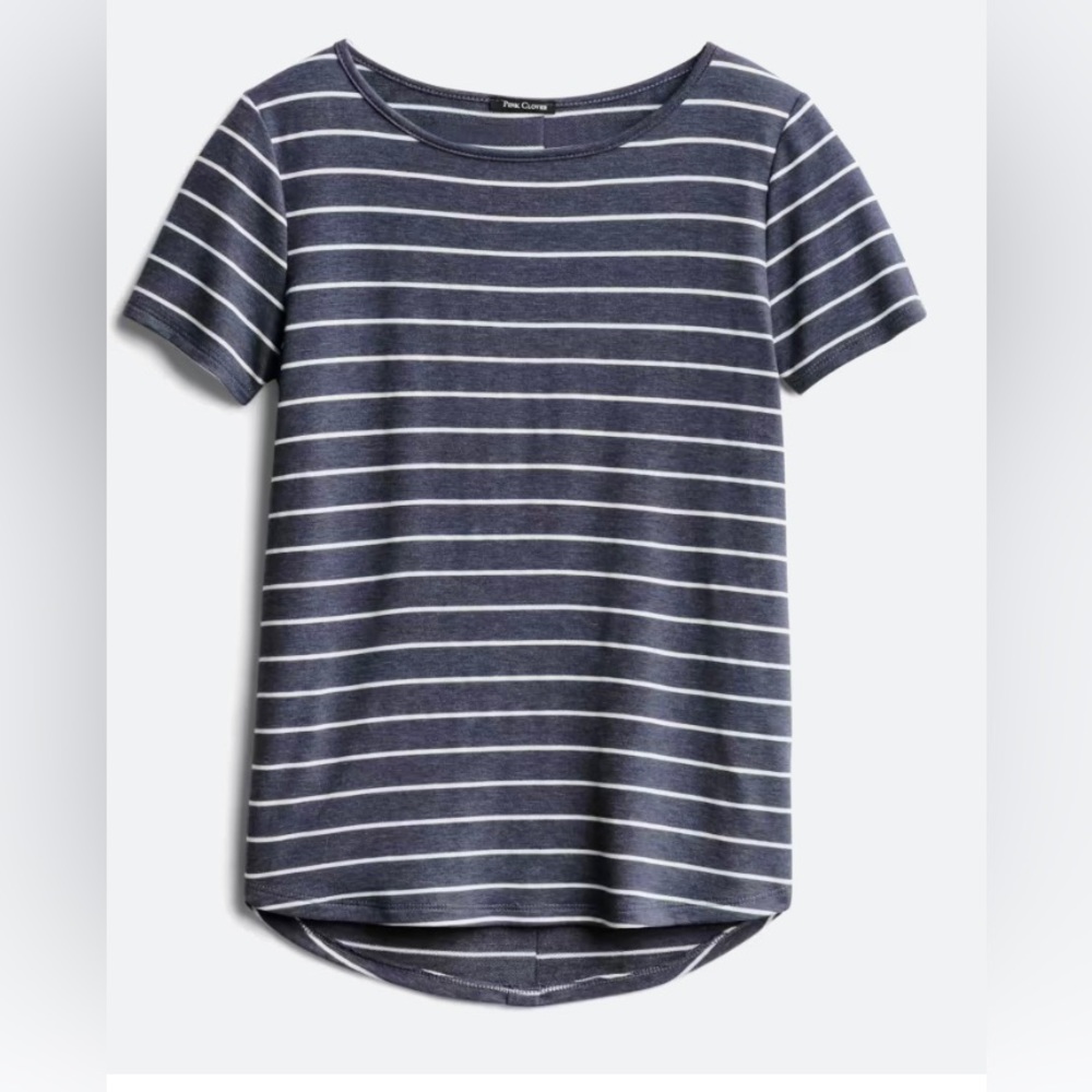 Pink Clover - Small - Navy with white stripes